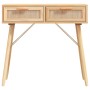 Mesa consola madera pino maciza ratán natural marrón 80x30x75cm de vidaXL, Mesas auxiliares - Ref: Foro24-345626, Precio: 104...