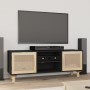 Mueble para TV madera maciza pino y ratán natural 105x30x40 cm de vidaXL, Muebles TV - Ref: Foro24-345616, Precio: 92,92 €, D...