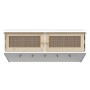 Perchero de pared madera contrachapada blanco y ratán natural de vidaXL, Estantes y estanterías - Ref: Foro24-345651, Precio:...
