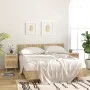 Mesita de noche madera maciza pino blanca y ratán natural de vidaXL, Mesitas de noche - Ref: Foro24-345606, Precio: 74,17 €, ...