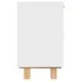 Mesita de noche madera maciza pino blanca y ratán natural de vidaXL, Mesitas de noche - Ref: Foro24-345606, Precio: 74,17 €, ...