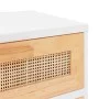 Mesita de noche madera maciza pino blanca y ratán natural de vidaXL, Mesitas de noche - Ref: Foro24-345606, Precio: 74,17 €, ...