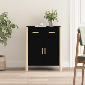 Aparador de madera contrachapada negro 62x38x75 cm de vidaXL, Aparadores - Ref: Foro24-345676, Precio: 70,06 €, Descuento: %