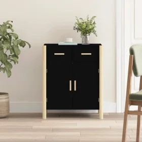Aparador de madera contrachapada negro 62x38x75 cm de vidaXL, Aparadores - Ref: Foro24-345676, Precio: 69,44 €, Descuento: %