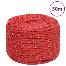 Cuerda de barco polipropileno rojo 8 mm 50 m de vidaXL, Sogas y cuerdas metálicas - Ref: Foro24-152396, Precio: 18,21 €, Desc...