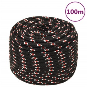 Cuerda de barco polipropileno negra 12 mm 100 m de vidaXL, Sogas y cuerdas metálicas - Ref: Foro24-152354, Precio: 48,19 €, D...