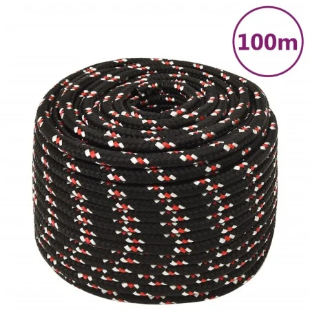 Cuerda de barco polipropileno negra 12 mm 100 m de vidaXL, Sogas y cuerdas metálicas - Ref: Foro24-152354, Precio: 52,76 €, D...