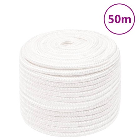 Cuerda de barco polipropileno blanco intenso 14 mm 50 m de vidaXL, Sogas y cuerdas metálicas - Ref: Foro24-152569, Precio: 33...