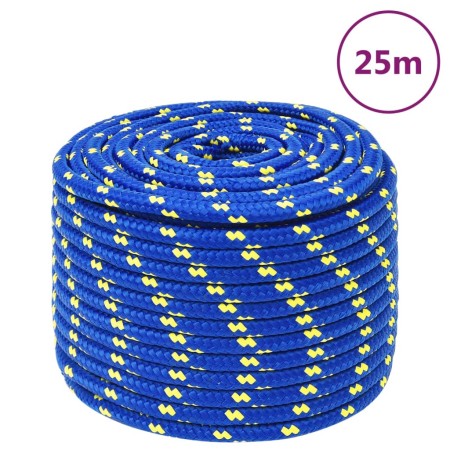 Cuerda de barco polipropileno azul 12 mm 25 m de vidaXL, Sogas y cuerdas metálicas - Ref: Foro24-152458, Precio: 18,63 €, Des...