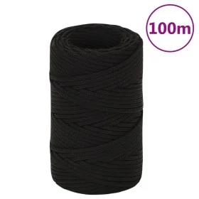 Cuerda de trabajo poliéster negro 2 mm 100 m de vidaXL, Sogas y cuerdas metálicas - Ref: Foro24-152794, Precio: 13,64 €, Desc...