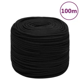 Cuerda de trabajo poliéster negro 8 mm 100 m de vidaXL, Sogas y cuerdas metálicas - Ref: Foro24-152819, Precio: 37,55 €, Desc...