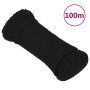 Cuerda de trabajo poliéster negro 3 mm 100 m de vidaXL, Sogas y cuerdas metálicas - Ref: Foro24-152799, Precio: 16,66 €, Desc...