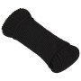 Cuerda de trabajo poliéster negro 4 mm 100 m de vidaXL, Sogas y cuerdas metálicas - Ref: Foro24-152804, Precio: 17,75 €, Desc...