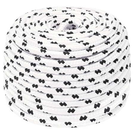 Cuerda para barco trenzada poliéster blanco 8 mmx25 m de vidaXL, Sogas y cuerdas metálicas - Ref: Foro24-152766, Precio: 12,9...
