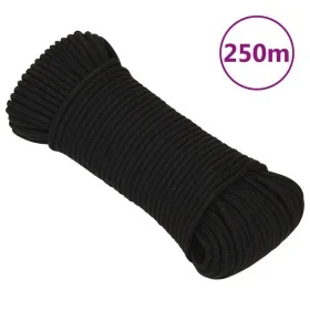 Cuerda de trabajo poliéster negro 4 mm 250 m de vidaXL, Sogas y cuerdas metálicas - Ref: Foro24-152805, Precio: 31,10 €, Desc...