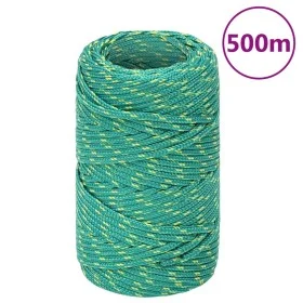Cuerda de barco polipropileno verde 2 mm 500 m de vidaXL, Sogas y cuerdas metálicas - Ref: Foro24-152692, Precio: 21,15 €, De...