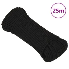 Cuerda de trabajo poliéster negro 4 mm 25 m de vidaXL, Sogas y cuerdas metálicas - Ref: Foro24-152802, Precio: 9,83 €, Descue...