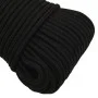 Cuerda de trabajo poliéster negro 4 mm 25 m de vidaXL, Sogas y cuerdas metálicas - Ref: Foro24-152802, Precio: 9,83 €, Descue...