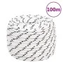 Cuerda para barco trenzada poliéster blanco 12 mmx100 m de vidaXL, Sogas y cuerdas metálicas - Ref: Foro24-152777, Precio: 60...