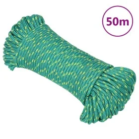 Green polypropylene boat rope 4 mm 50 m by vidaXL, Ropes and metal cords - Ref: Foro24-152699, Price: 11,33 €, Discount: %
