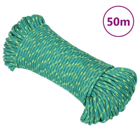 Cuerda de barco polipropileno verde 4 mm 50 m de vidaXL, Sogas y cuerdas metálicas - Ref: Foro24-152699, Precio: 11,50 €, Des...