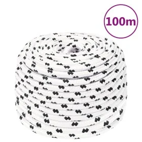 Cuerda de trabajo poliéster blanco 10 mm 100 m de vidaXL, Sogas y cuerdas metálicas - Ref: Foro24-152773, Precio: 51,36 €, De...