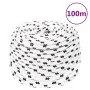 Cuerda de trabajo poliéster blanco 10 mm 100 m de vidaXL, Sogas y cuerdas metálicas - Ref: Foro24-152773, Precio: 51,36 €, De...