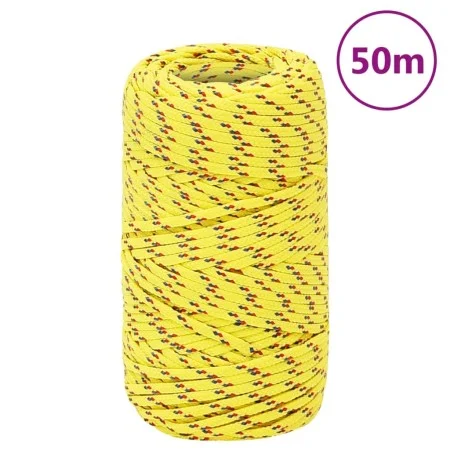 Cuerda de barco polipropileno amarillo 2 mm 50 m de vidaXL, Sogas y cuerdas metálicas - Ref: Foro24-152583, Precio: 9,83 €, D...