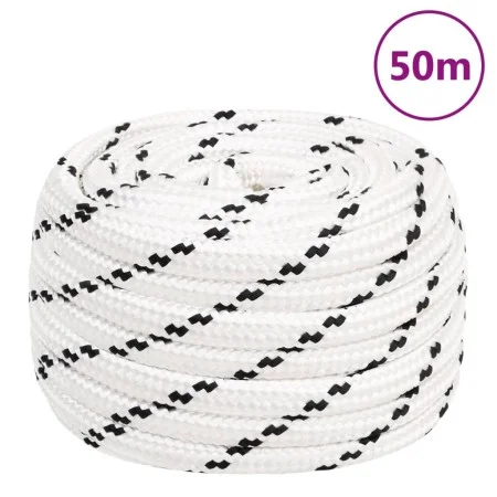 Cuerda de trabajo poliéster blanco 18 mm 50 m de vidaXL, Sogas y cuerdas metálicas - Ref: Foro24-152787, Precio: 59,44 €, Des...