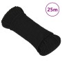 Cuerda de trabajo poliéster negro 5 mm 25 m de vidaXL, Sogas y cuerdas metálicas - Ref: Foro24-152807, Precio: 10,54 €, Descu...