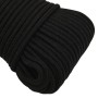Cuerda de trabajo poliéster negro 5 mm 25 m de vidaXL, Sogas y cuerdas metálicas - Ref: Foro24-152807, Precio: 10,54 €, Descu...