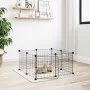 Jaula para mascotas de 8 paneles con puerta acero negro 35x35cm de vidaXL, Jaulas y habitáculos para animales pequeños - Ref:...