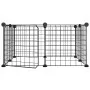 Jaula para mascotas de 8 paneles con puerta acero negro 35x35cm de vidaXL, Jaulas y habitáculos para animales pequeños - Ref:...