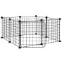 Jaula para mascotas de 8 paneles con puerta acero negro 35x35cm de vidaXL, Jaulas y habitáculos para animales pequeños - Ref:...