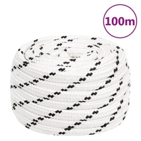 Cuerda de trabajo poliéster blanco 16 mm 100 m de vidaXL, Sogas y cuerdas metálicas - Ref: Foro24-152785, Precio: 104,08 €, D...