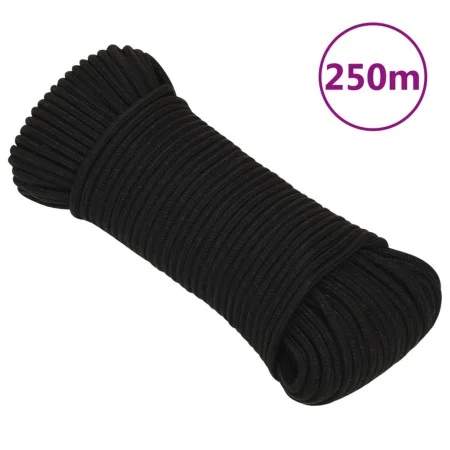 Black polyester work rope 3 mm 250 m by vidaXL, Ropes and metal cords - Ref: Foro24-152800, Price: 25,42 €, Discount: %