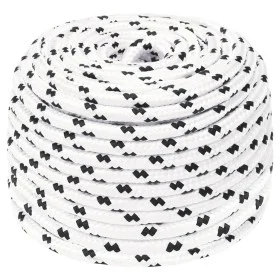 Cuerda para barco trenzada poliéster blanco 6 mmx25 m de vidaXL, Sogas y cuerdas metálicas - Ref: Foro24-152761, Precio: 8,72...