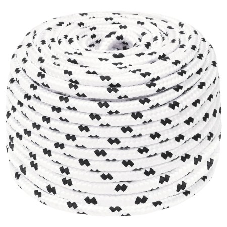 Cuerda para barco trenzada poliéster blanco 6 mmx25 m de vidaXL, Sogas y cuerdas metálicas - Ref: Foro24-152761, Precio: 9,34...