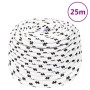 Cuerda para barco trenzada poliéster blanco 6 mmx25 m de vidaXL, Sogas y cuerdas metálicas - Ref: Foro24-152761, Precio: 9,34...