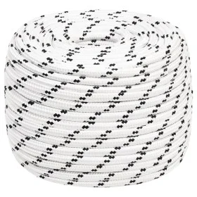 Cuerda para barco trenzada poliéster blanco 12 mmx25 m de vidaXL, Sogas y cuerdas metálicas - Ref: Foro24-152775, Precio: 22,...