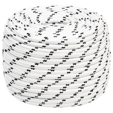 Cuerda para barco trenzada poliéster blanco 14 mmx25 m de vidaXL, Sogas y cuerdas metálicas - Ref: Foro24-152779, Precio: 27,...