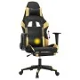 Gaming chair with massage and footrest black gold synthetic leather by vidaXL, Gaming chairs - Ref: Foro24-345524, Price: 122...