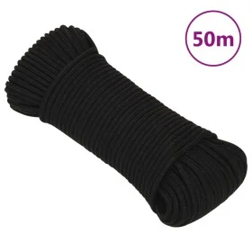 Cuerda de trabajo poliéster negro 3 mm 50 m de vidaXL, Sogas y cuerdas metálicas - Ref: Foro24-152798, Precio: 10,59 €, Descu...