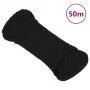 Cuerda de trabajo poliéster negro 4 mm 50 m de vidaXL, Sogas y cuerdas metálicas - Ref: Foro24-152803, Precio: 10,94 €, Descu...