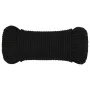 Cuerda de trabajo poliéster negro 4 mm 50 m de vidaXL, Sogas y cuerdas metálicas - Ref: Foro24-152803, Precio: 10,94 €, Descu...
