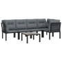 Juego de muebles de jardín 6 pzas ratán sintético negro y gris de vidaXL, Conjuntos de jardín - Ref: Foro24-3187754, Precio: ...