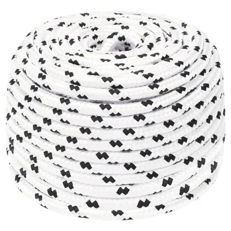 Cuerda para barco trenzada poliéster blanco 6 mmx100 m de vidaXL, Sogas y cuerdas metálicas - Ref: Foro24-152763, Precio: 19,...