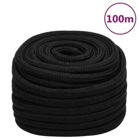 Cuerda de trabajo poliéster negro 20 mm 100 m de vidaXL, Sogas y cuerdas metálicas - Ref: Foro24-152842, Precio: 151,15 €, De...