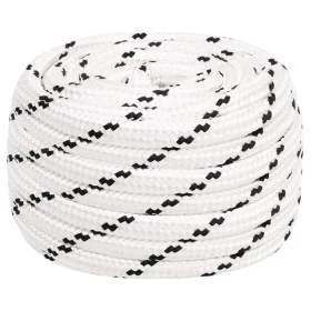 Cuerda para barco trenzada poliéster blanco 20 mmx100 m de vidaXL, Sogas y cuerdas metálicas - Ref: Foro24-152791, Precio: 12...
