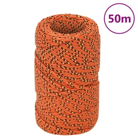 Orange polypropylene boat rope 2 mm 50 m by vidaXL, Ropes and metal cords - Ref: Foro24-152636, Price: 9,83 €, Discount: %